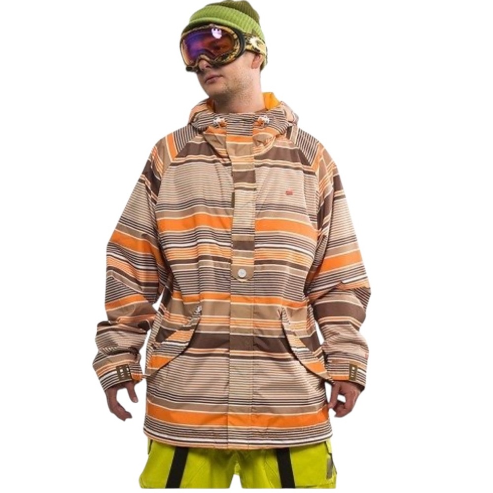 FourSquare Snowboard‎ Mens S4 Fabian Jacket Blaze Solo Plus Orange Size Small